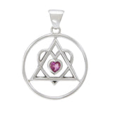 AA Heart in Recovery Silver Pendant TPD315 - Jewelry
