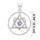 AA Heart in Recovery Silver Pendant TPD315 - Jewelry