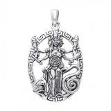 Hecate Goddess Silver Pendant TPD3179 - Jewelry
