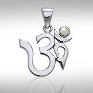 Om Sterling Silver Gemstone Pendant TPD3286 - Jewelry
