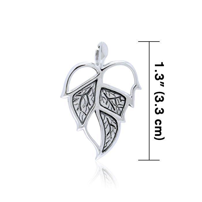 Leaf Sterling Silver Pendant TPD3333 - Jewelry