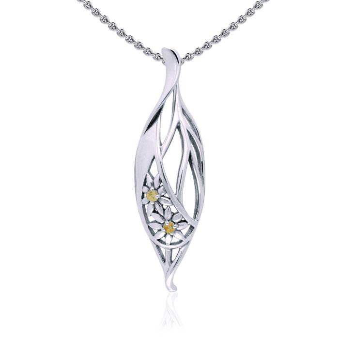Silver Elegance Daisy Leaf Pendant TPD3343 - Jewelry