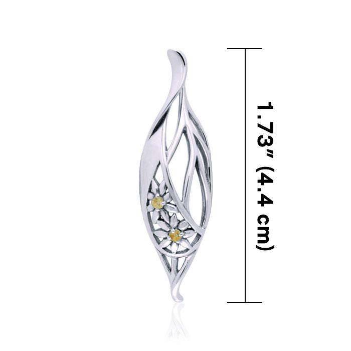 Silver Elegance Daisy Leaf Pendant TPD3343 - Jewelry