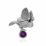 Believe in the underworld connection ~ Ted Andrews Great Horned Owl Pendant with Gemstone TPD341 - Jewelry
