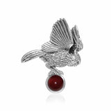 Believe in the underworld connection ~ Ted Andrews Great Horned Owl Pendant with Gemstone TPD341 - Jewelry