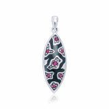 Safari Silver Pendant with Gemstone and Enamel TPD3411 - Jewelry