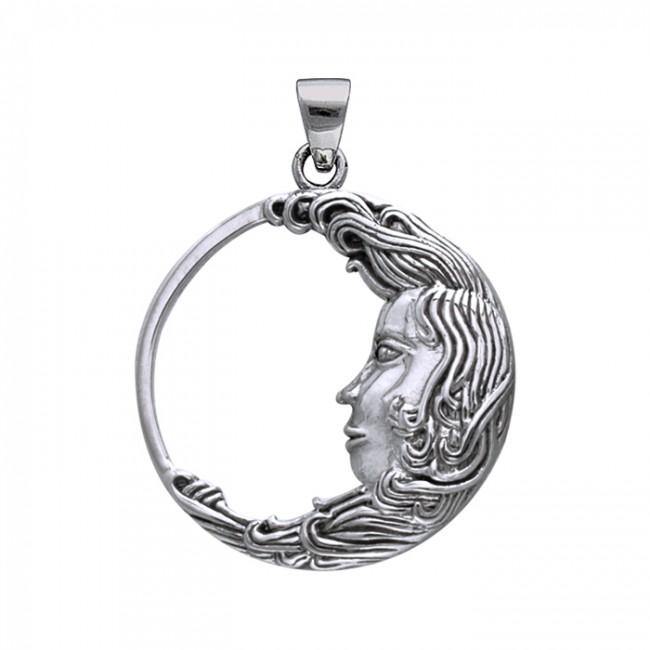 Moon Goddess Silver Pendant By Oberon Zell TPD3503 - Jewelry