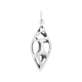 Long Bold Filigree Silver Pendant TPD3518 - Jewelry