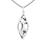 Long Bold Filigree Sterling Silver Pendant TPD3518