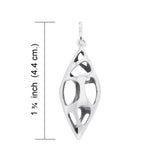 Long Bold Filigree Silver Pendant TPD3518 - Jewelry