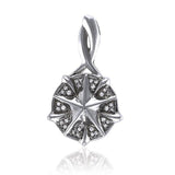 Silver Compass Slider Pendant with Gemstone TPD3528 - Jewelry