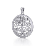 The Tree of Life in its Never-ending journey ~ Sterling Silver Jewelry Pendant TPD3543 - Jewelry