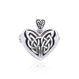 Celtic Eternal Heart Aroma Locket Sterling Silver Pendant TPD3546