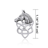 Silver Horsehead Knotwork Pendant TPD360 - Jewelry