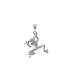 Jumping Frog Silver Pendant TPD3613 - Jewelry