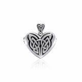 Eternal Heart Celtic Knot Sterling Silver Locket Pendant TPD3717