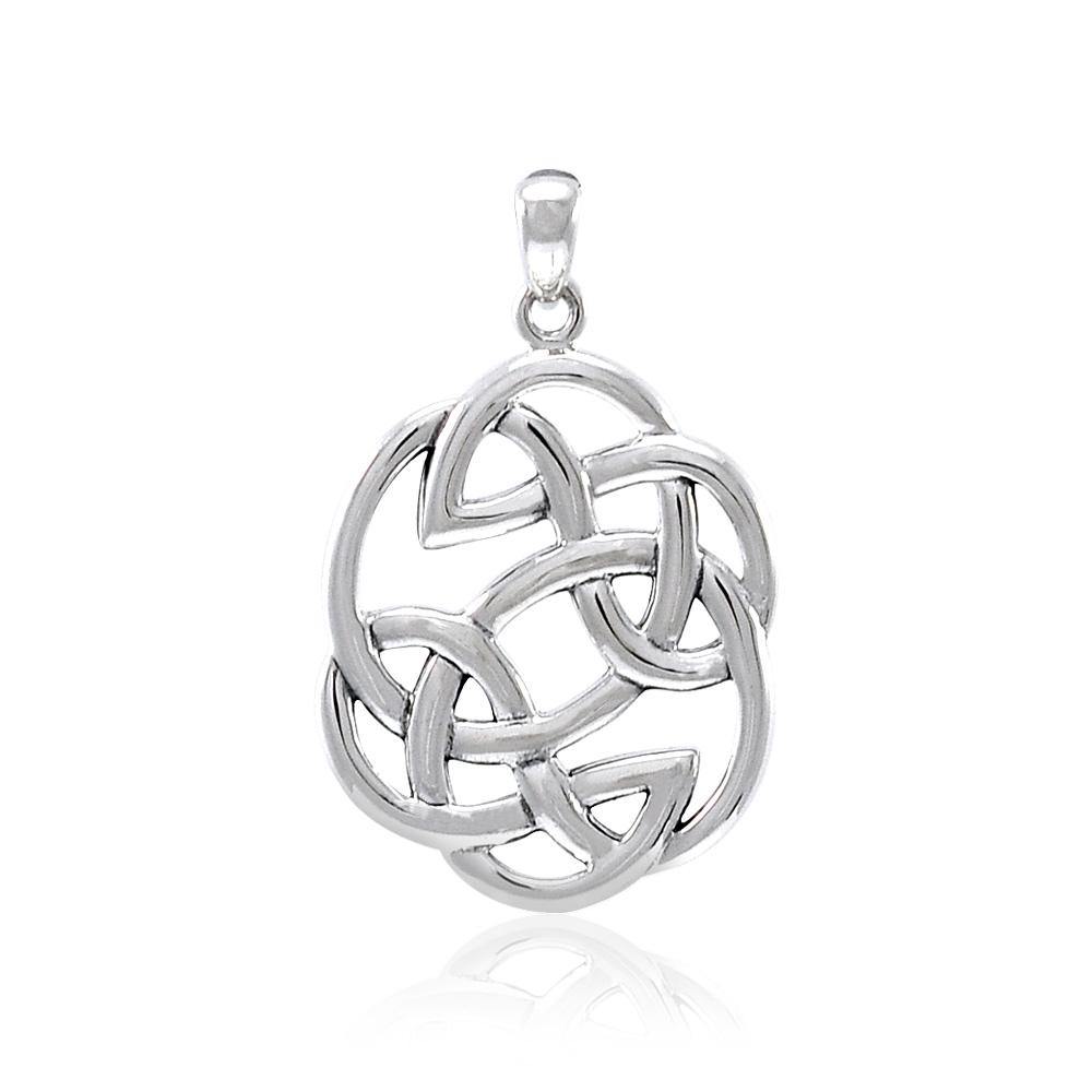 Modern Celtic Silver Pendant TPD3718 - Jewelry
