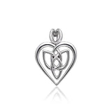 Celtic Knotwork Silver Heart Pendant TPD374 - Jewelry