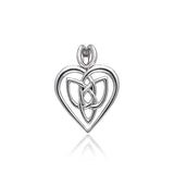 Celtic Knotwork Silver Heart Pendant TPD374