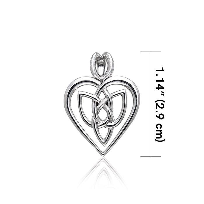 Celtic Knotwork Silver Heart Pendant TPD374 - Jewelry