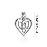Celtic Knotwork Silver Heart Pendant TPD374 - Jewelry