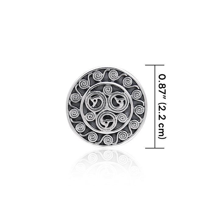 Celtic Silver Spiral Pendant TPD379 - Jewelry