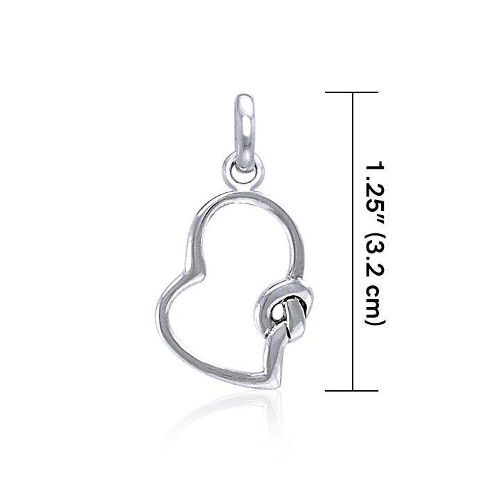 Celtic Love Heart Knot Silver Pendant TPD3854 - Jewelry