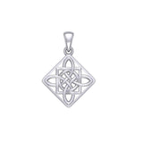 Celtic Four Point Knot Sterling Silver Pendant TPD3934