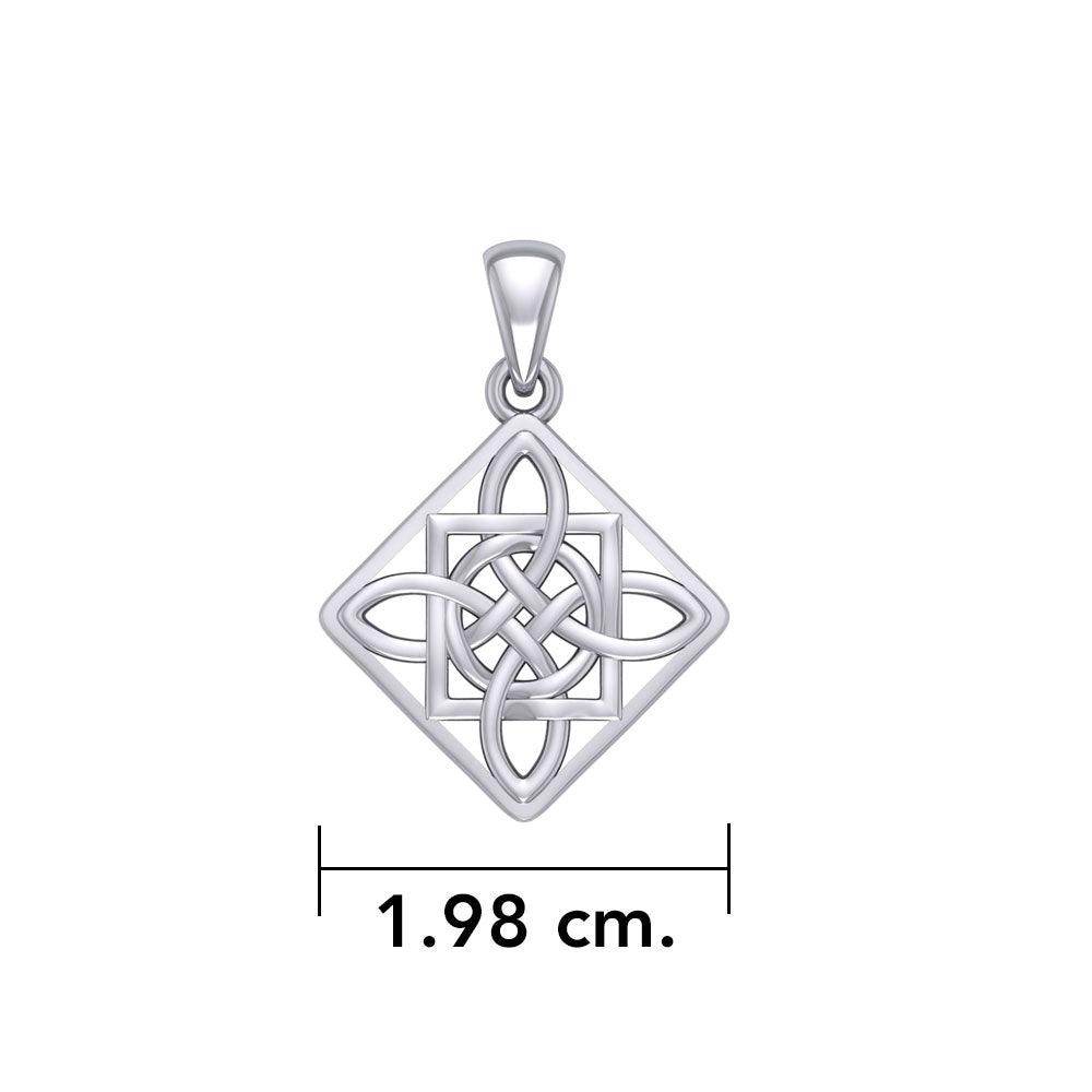 Celtic Four Point Knot Silver Pendant TPD3934 - Jewelry