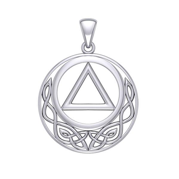 Celtic AA Recovery Silver Pendant TPD3936 - Jewelry