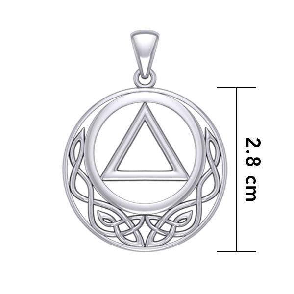 Celtic AA Recovery Silver Pendant TPD3936 - Jewelry