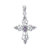 Victorian Cross Gemstone Pendant TPD3956 - Jewelry