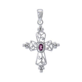 Victorian Cross Gemstone Pendant TPD3956 - Jewelry