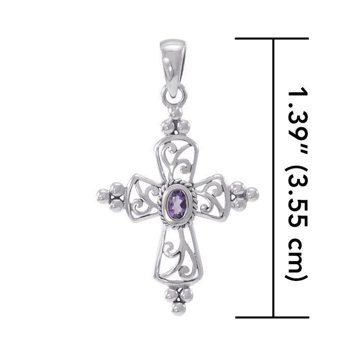 Victorian Cross Gemstone Pendant TPD3956 - Jewelry