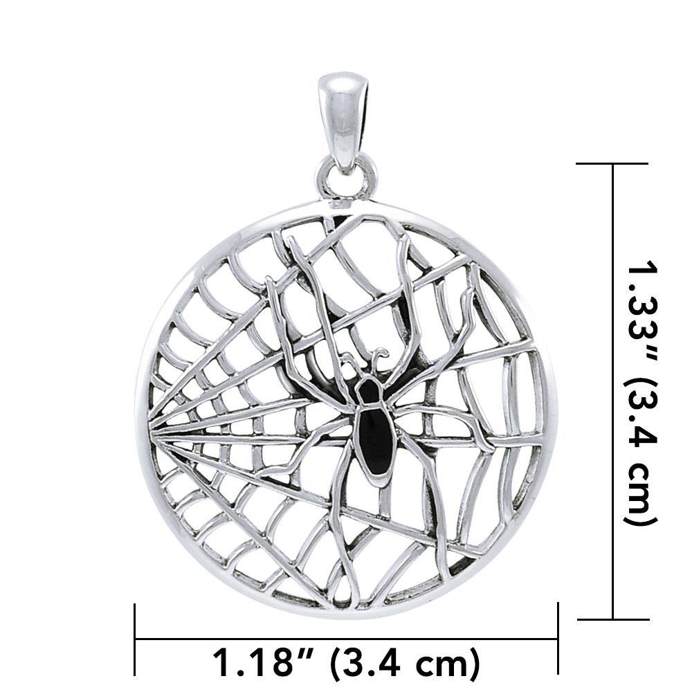 Ted Andrews Spiderweb Sterling Silver Pendant TPD3992 - Jewelry