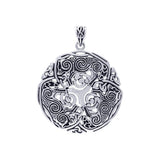 Brigid Ashwood Celtic Wolf Sterling Silver Pendant TPD4004