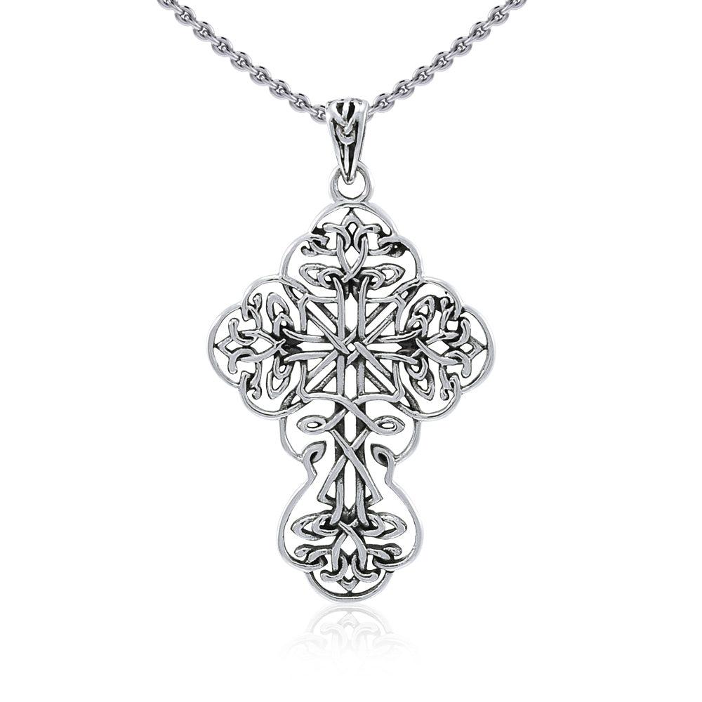 Celtic Cross Silver Pendant by Brigid Ashwood TPD4033 - Jewelry