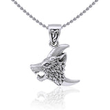 Wolf Crescent Moon Pendant TPD4271 - Jewelry