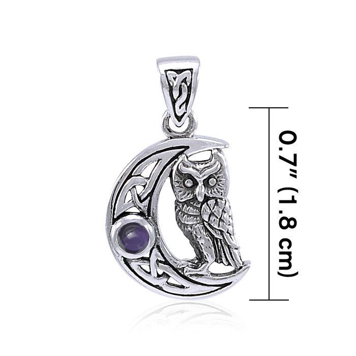 Celtic Owl Moon Pendant TPD4288 - Jewelry