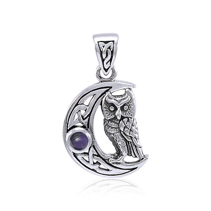 Celtic Owl Moon Pendant TPD4288 - Jewelry