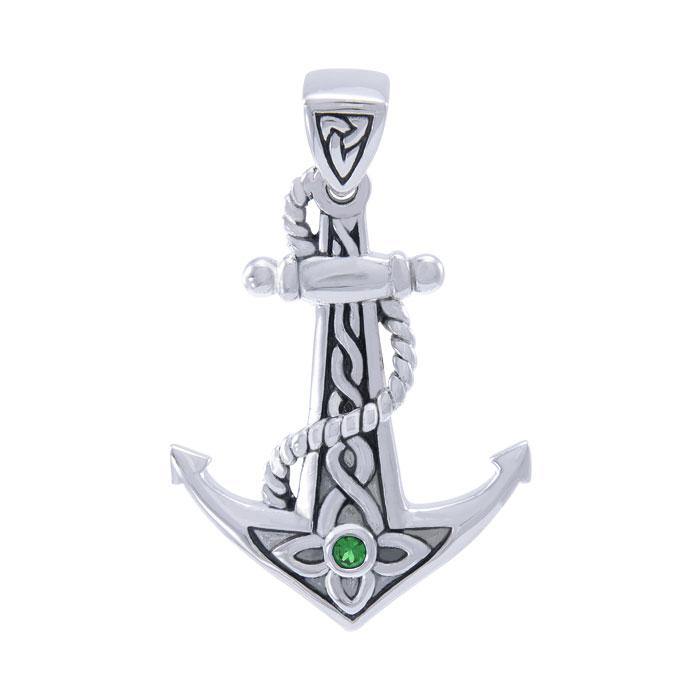 Celtic Anchor Gemstone Pendant TPD4366 - Jewelry