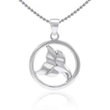 Double Whale Tails ~ Sterling Silver Jewelry Pendant TPD4421 - Jewelry