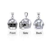 Football Helmet Silver Pendant TPD4475 - Jewelry