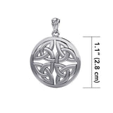 Celtic Trinity Quaternary Knot Silver Pendant TPD4637 - Jewelry