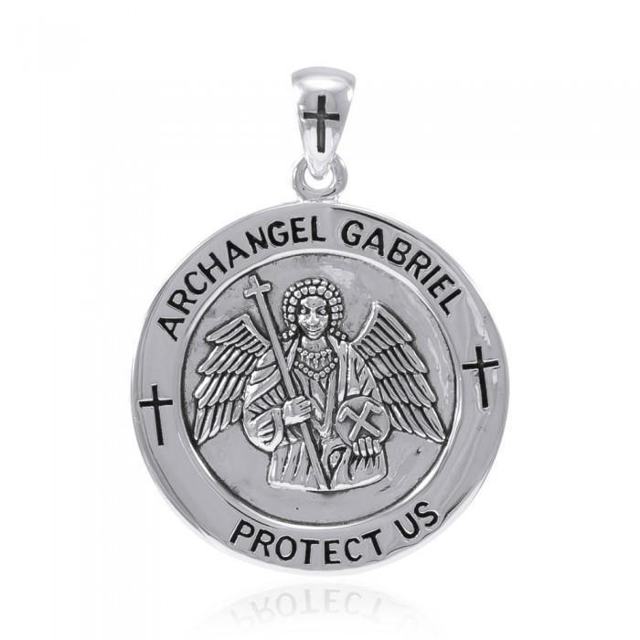 Archangel Gabriel Medallion Pendant TPD4642 - Jewelry