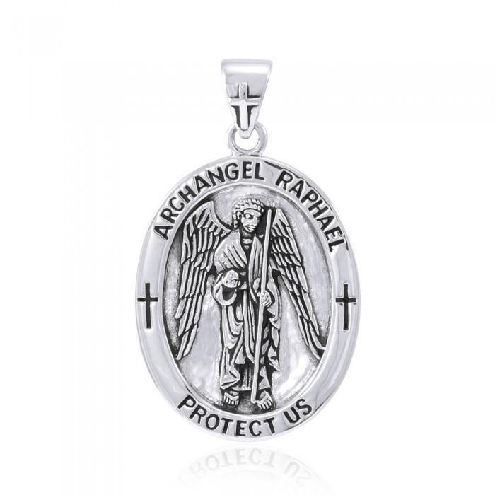 Archangel Raphael Medallion Pendant TPD4643 - Jewelry