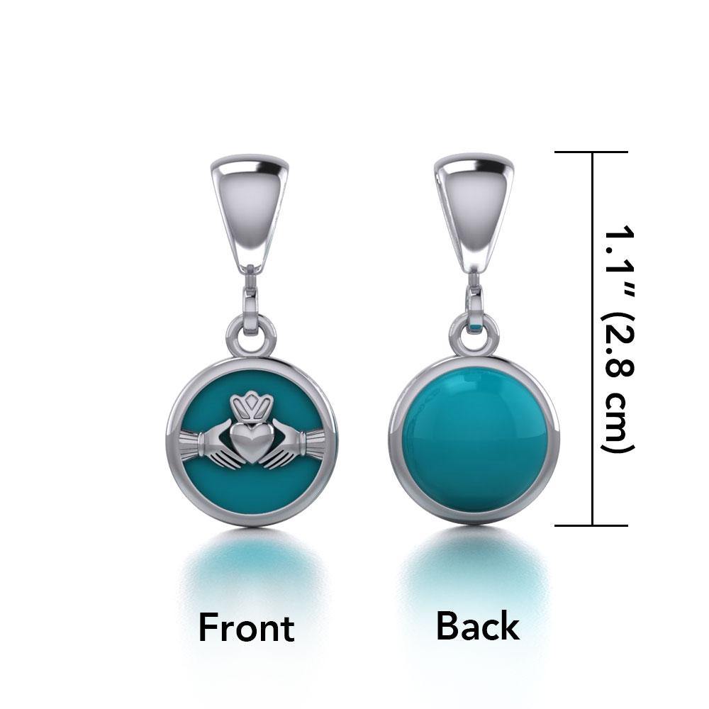 Irish Claddagh Flip Pendant TPD472 - Jewelry