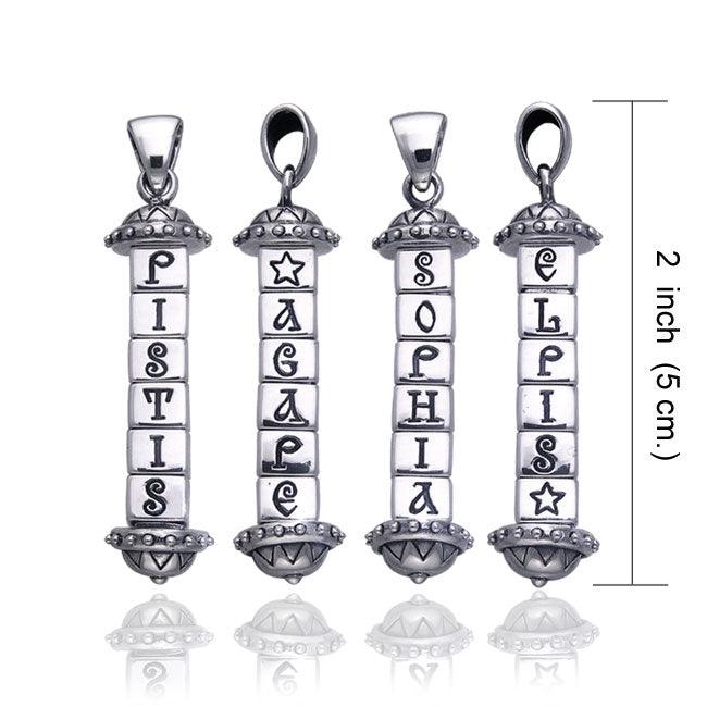 Secret Cylinder Silver Celtic Pendant TPD486 - Jewelry