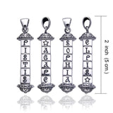 Secret Cylinder Silver Celtic Pendant TPD486 - Jewelry