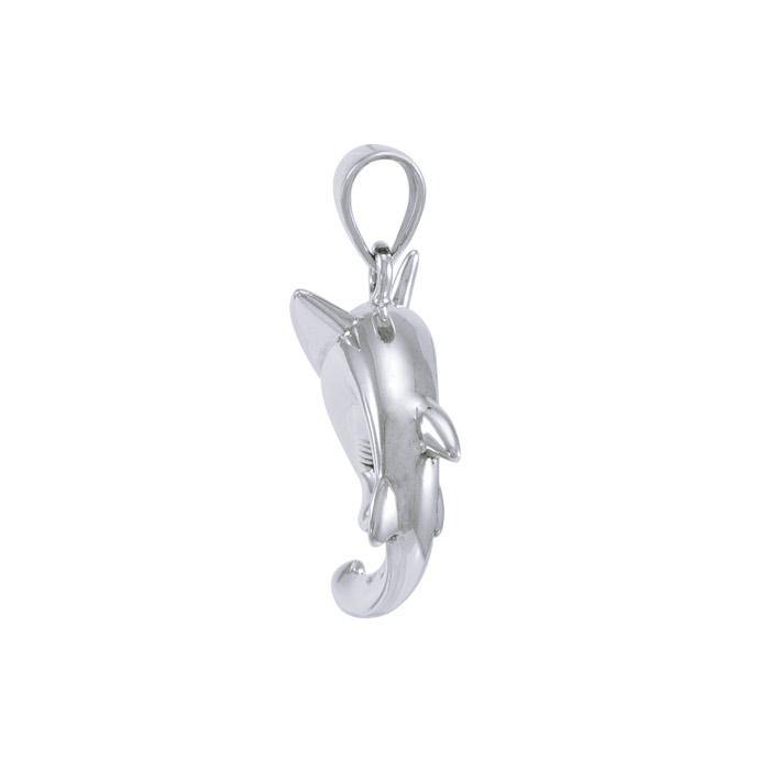 A new world with the sea friends ~ Sterling Silver Jewelry Hammerhead Shark Pendant TPD4920 - Jewelry